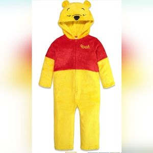 Disney Winnie The Pooh Toddler Costume Size 5T with handmade Hunny pot prop